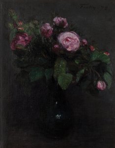 Vase mit Rosen 1872 (Öl auf Leinwand)