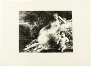 Venus og Amor, andre plate av Ignace Henri Jean Fantin Latour
