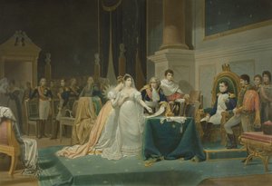 The Divorce of the Empress Josephine (1763-1814) 15. desember 1809, gravert av Jean Pierre Marie Jazet (1788-1871) 1851 (akvatint) (se også 62790)