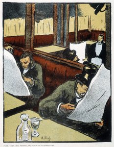 På kafeen - tegning av Henri Gabriel Ibels