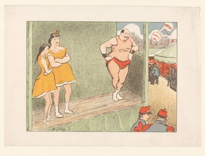Tre skuespillere på en scene Forestillinger av Théâtre Libre (serietittel) Les Programs du Théâtre Libre (serietittel) av Henri Gabriel Ibels