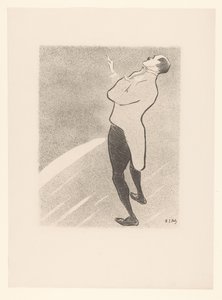 Portrett av komikeren Kam-Hill Kam-Hill Artister av kafékonserten (serietittel) Le Café Concert (serietittel) av Henri Gabriel Ibels