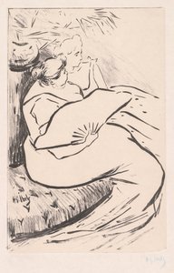 Sittende kvinne, ca. 1895-1900. av Henri Gabriel Ibels