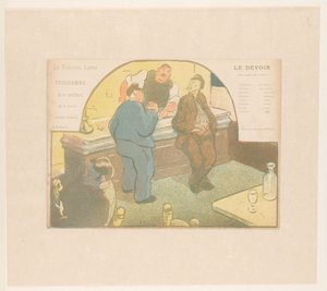Fire menn i en bistro Le Devoir (tittel på objekt) Forestillinger av Théâtre Libre (serietittel) Les Programs du Théâtre Libre (serietittel) av Henri Gabriel Ibels