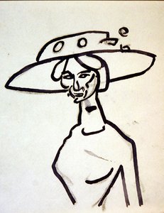 En bredbremmet hatt av Henri Gaudier Brzeska