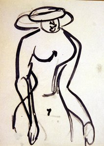 En Promenader med veps midje av Henri Gaudier Brzeska
