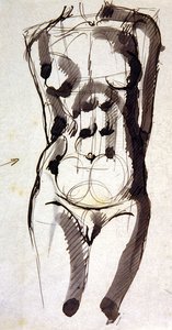 Kvinne overkropp av Henri Gaudier Brzeska