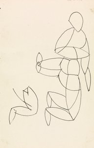 Figurstudie av Henri Gaudier-Brzeska