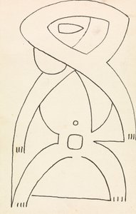 Figurstudie for et relieffdesign av Henri Gaudier-Brzeska