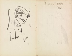 Fem skulpturstudier av Henri Gaudier-Brzeska