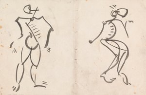 Fem studier for en skulptur av Henri Gaudier-Brzeska