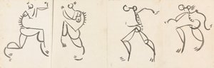 Frise av fire dansende figurer av Henri Gaudier-Brzeska