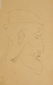 Portrett av en gammel mann, høyre profil av Henri Gaudier Brzeska