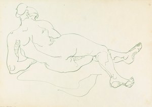 Tilbakelent kvinneskikkelse av Henri Gaudier Brzeska