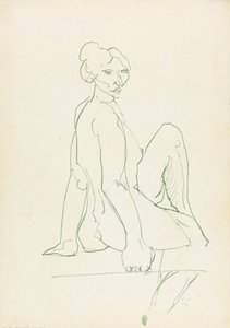 Sittende kvinnefigur av Henri Gaudier Brzeska