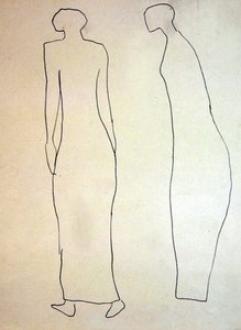 Silhuetter (Promenaders) av Henri Gaudier Brzeska