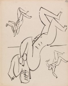 Tre studier for en kvinnelig figur av Henri Gaudier-Brzeska