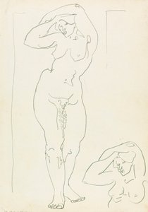 To studier av en kvinneskikkelse av Henri Gaudier-Brzeska