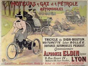 Plakat som reklamerer for en parisisk bilforhandler