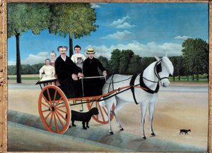 Carriole of Father Junier-maleriet av Henri Rousseau kalt Customs Rousseau (1844-1910) 1908 Sun. 1,29x0,97 m Paris, Musee de l