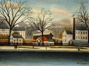 Forsteder; Banlieue, ca. 1896 av Henri J.F. Rousseau
