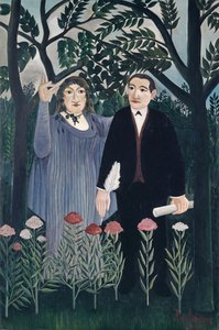 The Muse Inspiring the Poet, 1909 av Henri J.F. Rousseau