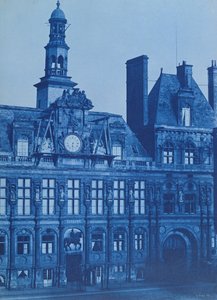 Hotel de Ville i Paris, 1853 (cyanotype)