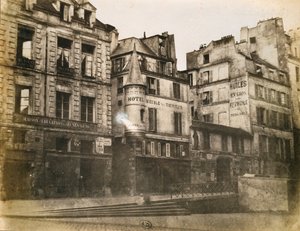 Utsikt over Parisian Street med utsikt mot Hotel de Ville, ca. 1851 (kalotypebilde)