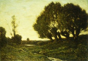 Et skogslandskap med en bekk, 1903 av Henri Joseph Harpignies