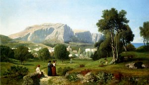 Capri av Henri Joseph Harpignies