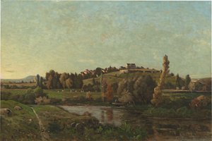 Landskap i Auvergne av Henri Joseph Harpignies