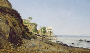 Sjølandskap ved Sorrento, 1859