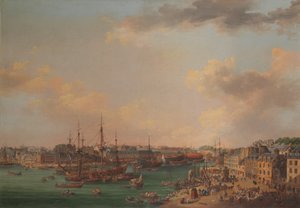 Den ytre havnen i Brest, 1773. av Henri-Joseph Van Blarenberghe
