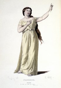 Kostymedesign for Pauline i "Polyeucte", 1884 av Henri Jules Jean Geoffroy