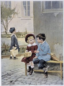 Frihandel - akvarell av Geoffroy i "" Le Figaro Illustré""", mai 1901 av Henri Jules Jean Geoffroy
