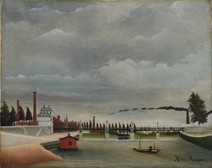 Utsikt over gangbroen ved Passy, 1890-1891.