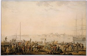 Landingen av den britiske hæren ved Mondego Bay, rundt 1808 av Henri LEveque