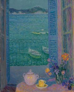 En haug med blomster ved vinduet, Villefranche-sur-Mer, 1928
