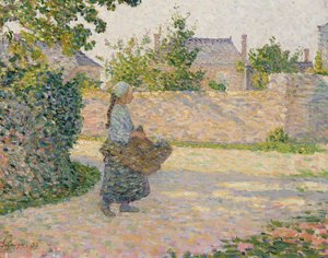 Bondepike vender tilbake til landsbyen, 1893 av Henri Lebasque