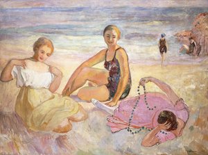 Tre kvinner på stranden; Tre kvinner på stranden,