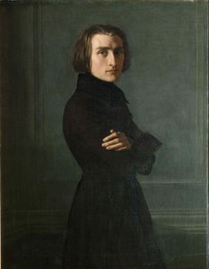 Portrett av komponisten Franz Liszt 1811-1886, 1839.