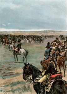 Galopperende forbi før keiseren av Henri Louis Dupray