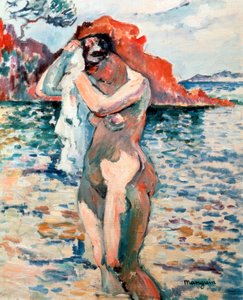 En bader, 1906. av Henri Manguin