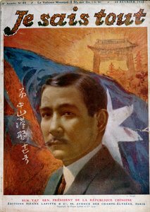 Portrett av Dr. Sun Yat-Sen (1866-1925) (foto av Manuel), forside av 