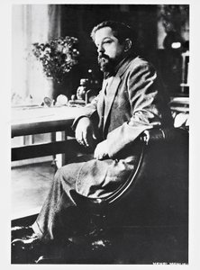 Portrett av den franske komponisten og pianisten Claude Debussy (Saint-Germain-en-Laye av Henri Manuel