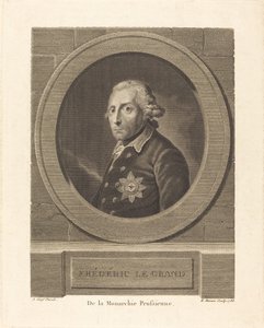 Fredrik den store, konge av Preussen av Henri Marais after Anton Graff