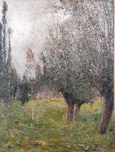Landskap med trær (olje på lerret) av Henri Martin
