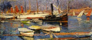 Havnen i Marseille, 1904-1918 av Henri Martin