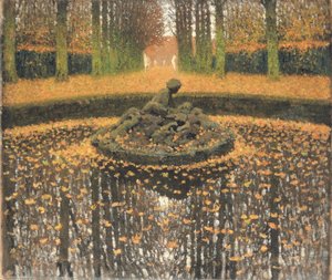 Dronningens fontene, Versailles, ca. 1920 av Henri Martin