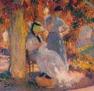 Syscene under pergolaen i Marquayrol, 1902, c1932 av Henri Martin